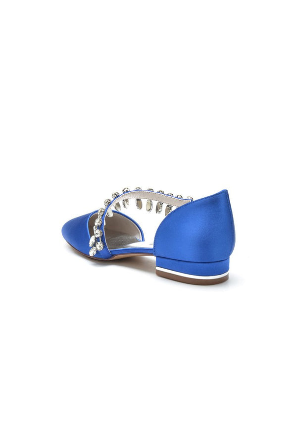 Crystal Strap Round Toe Flats - KissProm