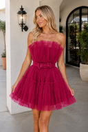 Cute A Line Strapless Black Short Homecoming Dress
