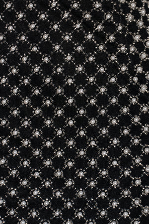 Black Sheath Beaded Pearl Homecoming Dresses with Bow - KissProm  