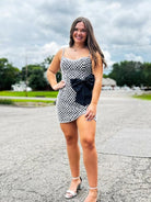 Cymbeline | Black - Sheath Beaded Pearl Homecoming Dresses with Bow