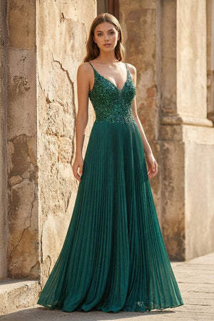 Rose Pink A - line Floor Length Glitter Jersey Prom Dress with Appliques and Sequins - KissProm