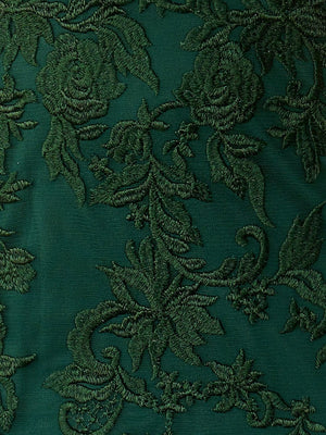 Elsie | Dark Green Sheath Lace Short Homecoming Dresses