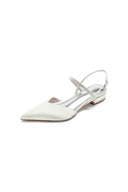Diamond Pointed Toe Buckle Kitten Heels - KissProm