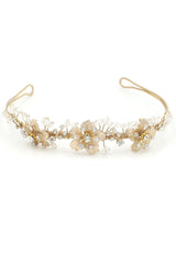 Delicate Flower Headband with Beading - KissProm