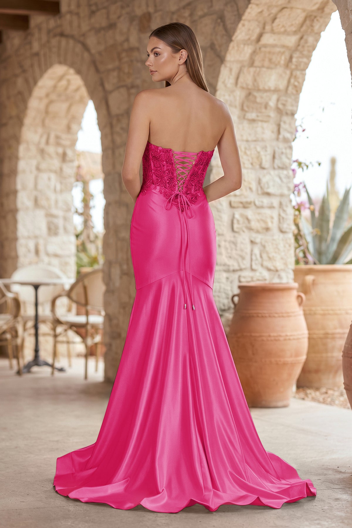 Mermaid Sweetheart Lace Satin Black Prom Dress with Slit