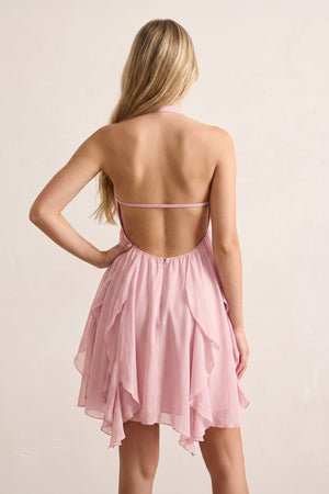 Dusty Pink Ruffled A-Line Sweetheart Ruched Homecoming Dress | KISSPROM