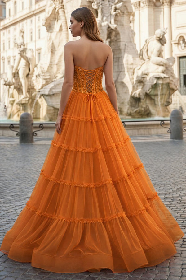 beaded ruffle tulle dress Beaded Halter Tulle Ball Gown 49540