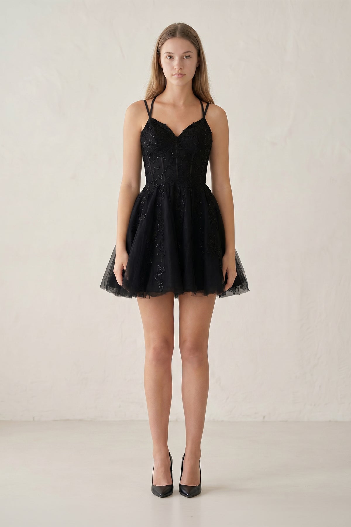 spaghetti strap black dress short Sexy Spaghetti Straps Little Black Dress Club Dress