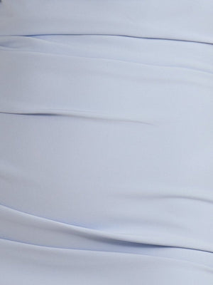Eldona | Sky Blue - Strapless Spandex Bodycon Homecoming Dress With Slit