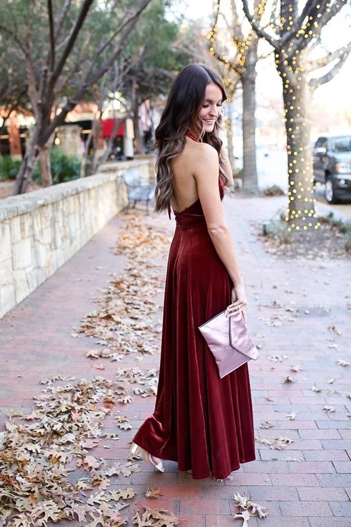 blue dress for baby girl Slate Blue Chiffon Ruffled Slit Strappy Back Long Bridesmaid Prom Dress main image 1