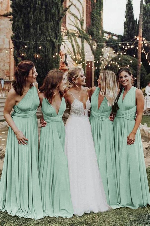 Elegant Light Pink Chiffon Floor Length Long Bridesmaid Dress Pink / 14 / A Elegant Light Pink Chiffon Floor Length Long Bridesmaid Dress Pink / 14 / A