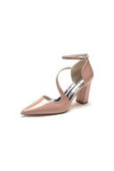 Burgundy Mary Jane Heels with Chunky - KissProm
