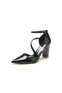 Burgundy Mary Jane Heels with Chunky - KissProm