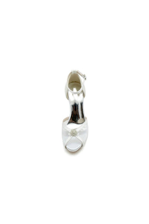 Elegant Open Point Toe Lace Wedding Shoes - KissProm