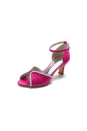 Elegant Rayel Blue Satin Pump with Rhinestone Accents - KissProm