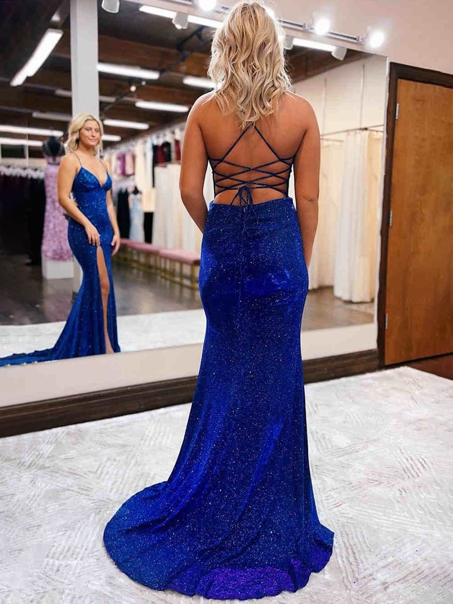Elegant Royal Blue Mermaid Long Party Dress - KissProm