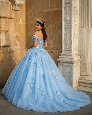 Quinceanera Dress Elegant Sweetheart Off-the-shoulder Appliques Ball Gown – Quinceanera Dress by KissProm | Available at KissProm