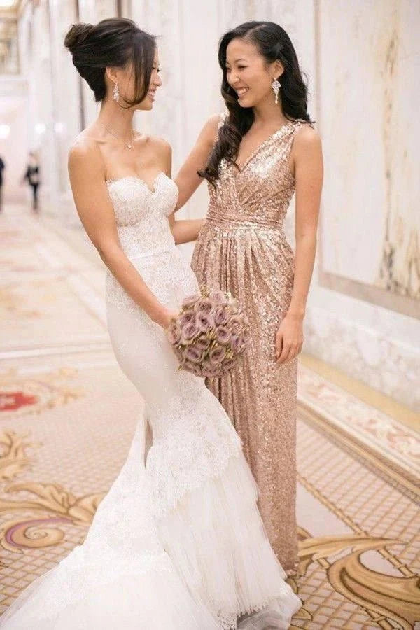 Elegant Sweetheart Sleeveless Mermaid Wedding Dress with Lace Appliques, Diamond White / 8 Elegant Sweetheart Sleeveless Mermaid Wedding Dress with Lace Appliques, Diamond White / 8