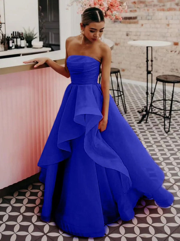 Organza Blue Pink Gown STUNNING Small Royal Blue Organza Princess Ball Gown Organza Blue Pink Gown STUNNING Small Royal Blue Organza Princess Ball Gown