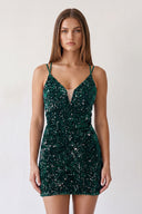 Emerald Bodycon Sequins Short Homecoming Dress | KISSPROM