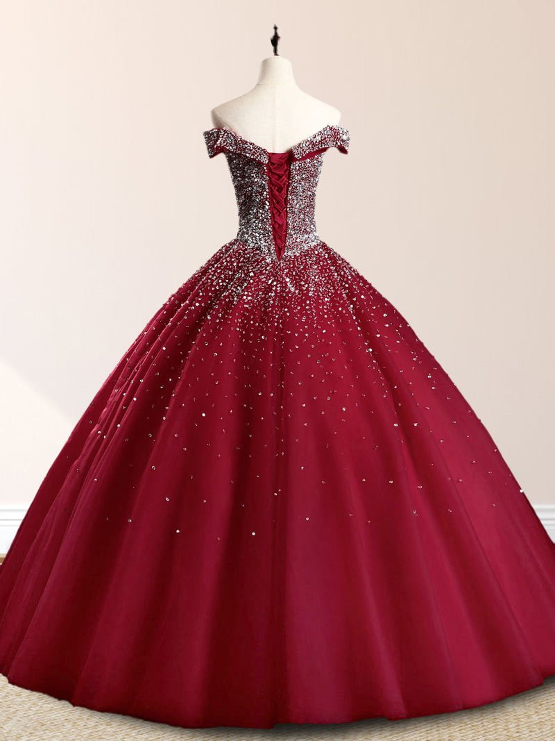 Emerald Green Off The Shoulder Tulle Quinceanera Dresses With Beadings Emerald Green / 14 Emerald Green Off The Shoulder Tulle Quinceanera Dresses With Beadings Emerald Green / 14