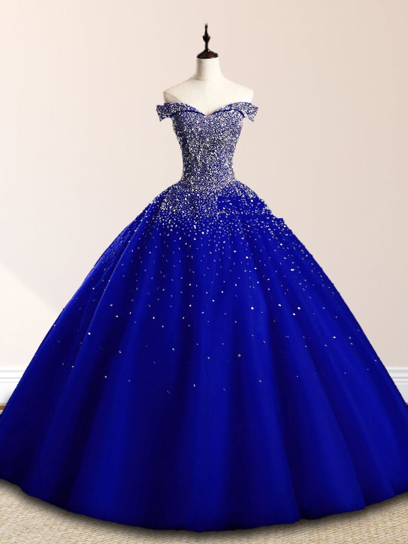 Emerald Green Off The Shoulder Tulle Quinceanera Dresses With Beadings Emerald Green / 14 Emerald Green Off The Shoulder Tulle Quinceanera Dresses With Beadings Emerald Green / 14