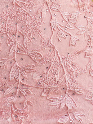 Ethel |Sheath Lace Strapless Homecoming Dress with Appliques - KissProm