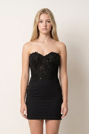 Sheath Sweetheart Black Tight Beaded Homecoming Dresses