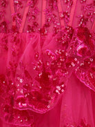 Everly | Fuchsia - A-Line Sweetheart Tiered Short Homecoming Dress