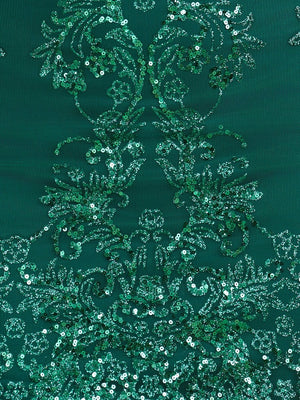 Eviya | Dark Green - Bodycon V Neck Sequined Corset Short Homecoming Dresses