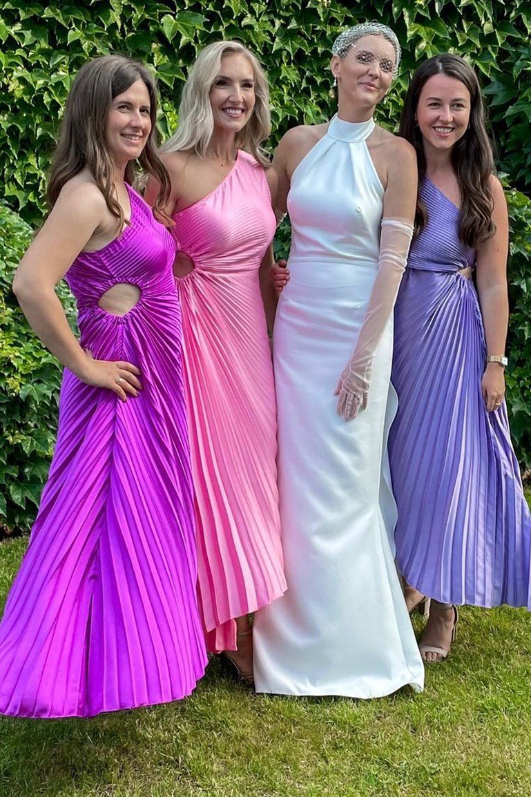 Evonne | One - Shoulder Cutout High - Low Bridesmaid Dress - KissProm