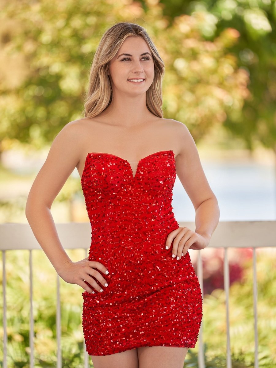 Bodycon Sweetheart Black Sequin Short Homecoming Dresses, Black / 16