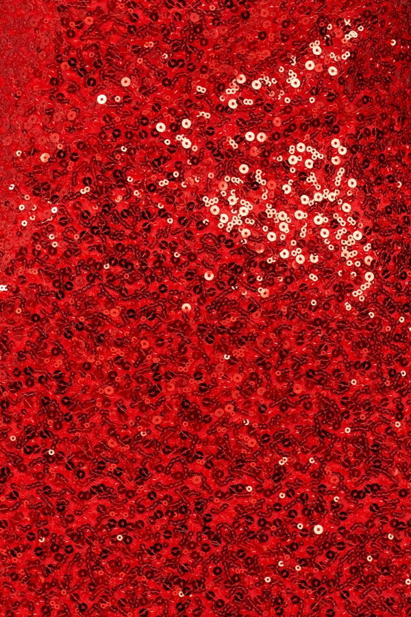 Evyra | Red - One Shoulder Mermaid Sequins Long Formal Prom Dresses With Flower - KissProm