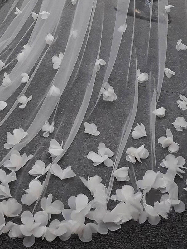 Exquise 3D Flower Lace Cathedral Veil Bridal Veil Wedding Veil