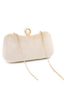 Eye - Catching Imitation Velvet Chain Clutch Bag - KissProm