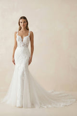 Fairy Mermaid Sweetheart Lace Wedding Dresses with Appliques – Wedding Dresses by KissProm | Available at KissProm