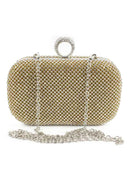 Fascinating Rhinestone With Glitter Adjustable Clutches - KissProm