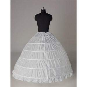 White Floor Length Crinoline 6 Hoop Petticoat Wedding Accessories – Fashion Underskirt by KissProm | Available at KissProm
