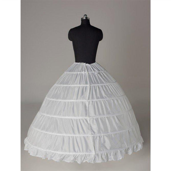 White Floor Length Crinoline 6 Hoop Petticoat Wedding Accessories – Fashion Underskirt by KissProm | Available at KissProm