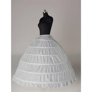 White Floor Length Crinoline 6 Hoop Petticoat Wedding Accessories – Fashion Underskirt by KissProm | Available at KissProm