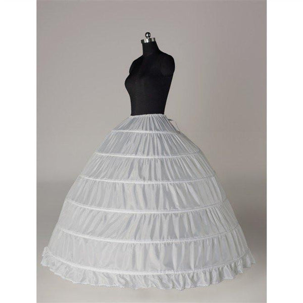 White Floor Length Crinoline 6 Hoop Petticoat Wedding Accessories – Fashion Underskirt by KissProm | Available at KissProm