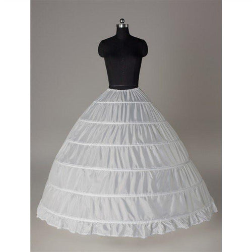 White Floor Length Crinoline 6 Hoop Petticoat Wedding Accessories – Fashion Underskirt by KissProm | Available at KissProm