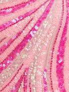 Fina | Pink - Bodycon Strapless Sequin Stripes Homecoming Dress