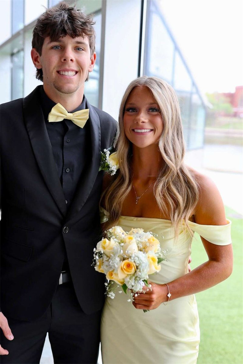 Finara | Coral - Off The Shoulder Sheath Satin Long Prom Dresses - KissProm