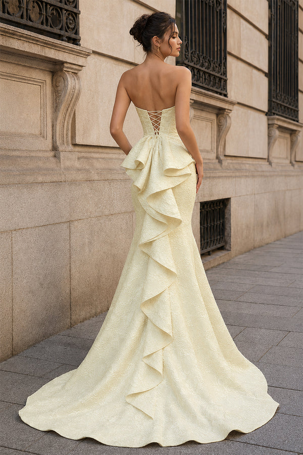 Sweetheart Floral Printed Mermaid Prom Dress With Split-KissProm