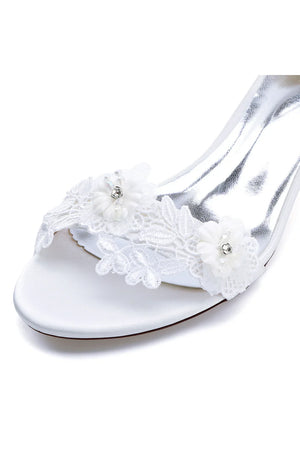 Floral - Embellished Block - Heel Sandal - KissProm