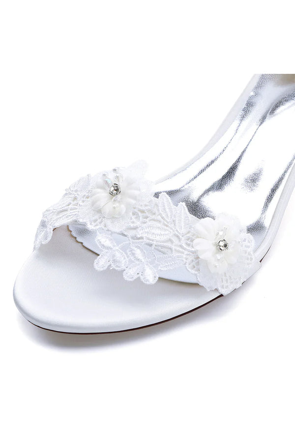 Floral - Embellished Block - Heel Sandal - KissProm