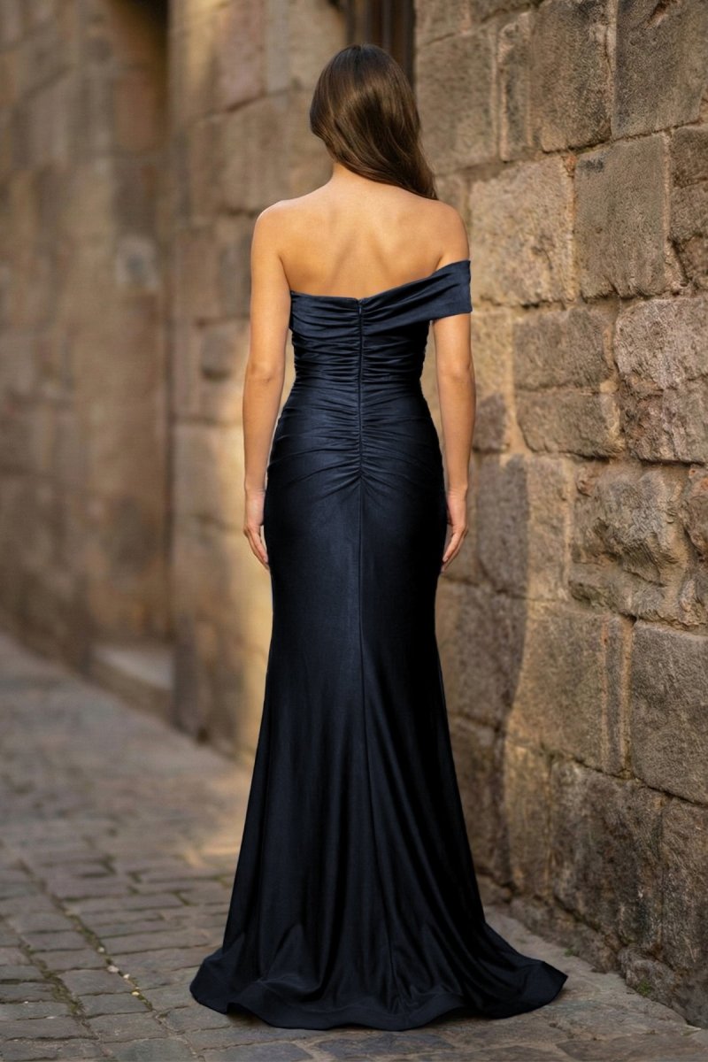 Foraml Mermaid One Shoulder Royal Blue Satin Prom Dress Evening Dress, Dark Green / 6 Foraml Mermaid One Shoulder Royal Blue Satin Prom Dress Evening Dress, Dark Green / 6