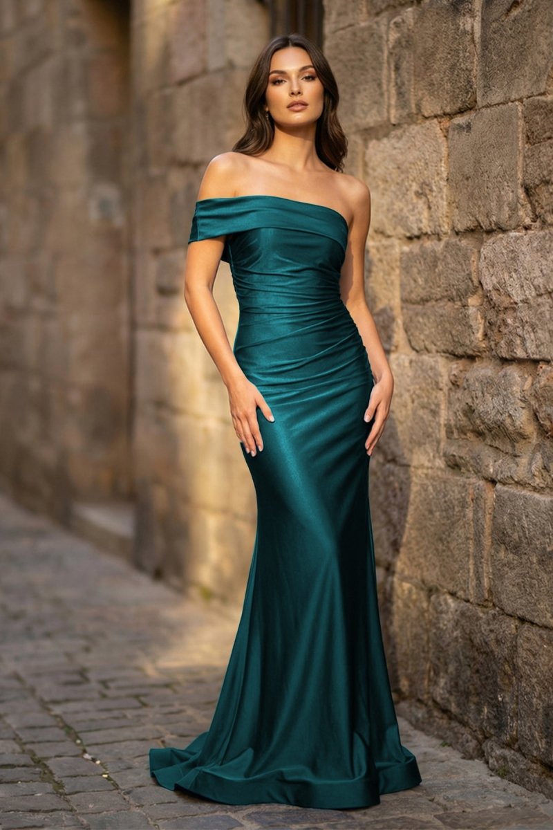 Foraml Mermaid One Shoulder Royal Blue Satin Prom Dress Evening Dress Foraml Mermaid One Shoulder Royal Blue Satin Prom Dress Evening Dress