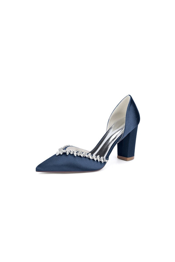 Fuchsia High Heels with Sparkling Crystal Embellishments - KissProm